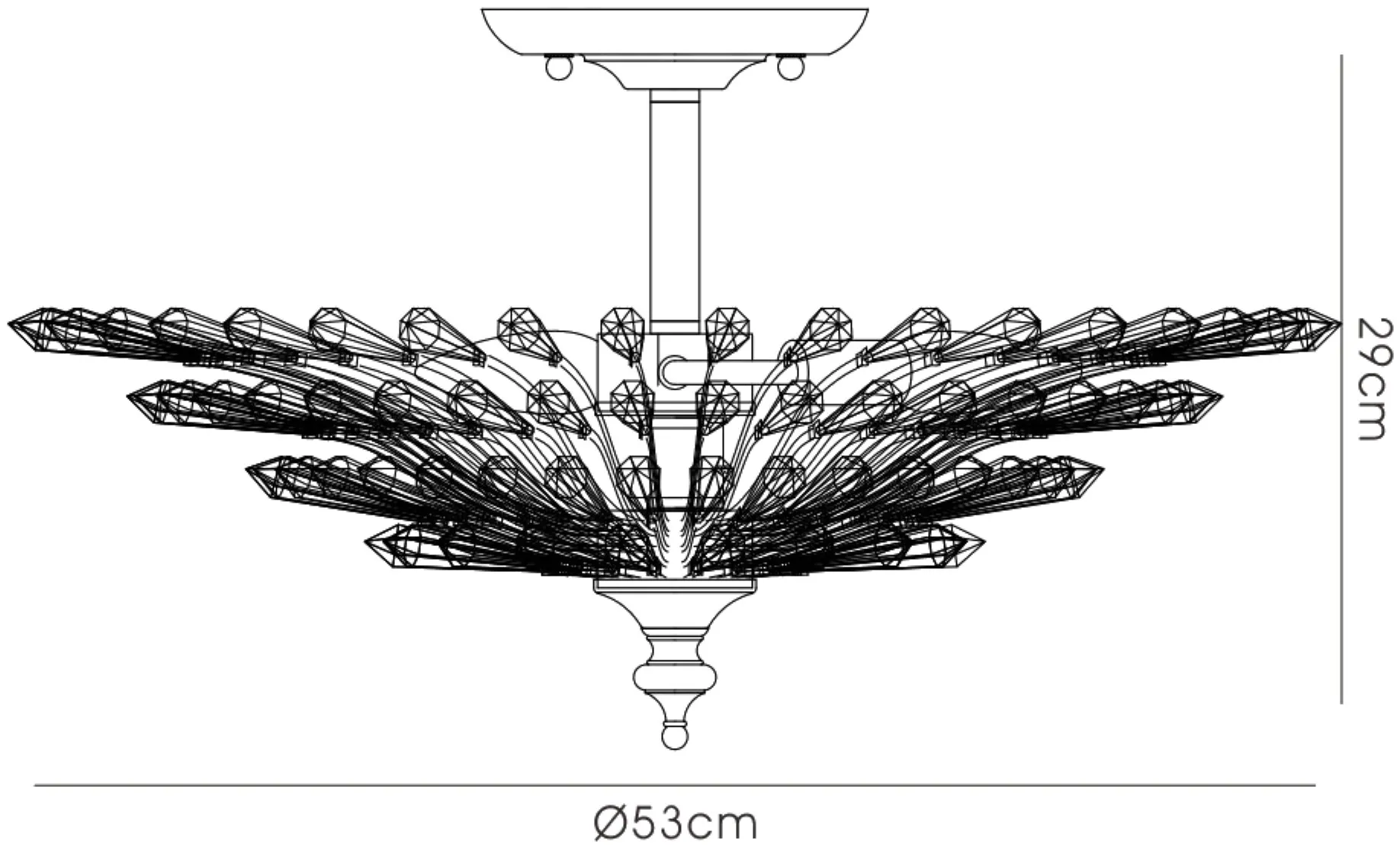 Fay Crystal Ceiling Lights Diyas Flush Crystal Fittings Fay Crystal Ceiling Lights Diyas Flush Crystal Fittings